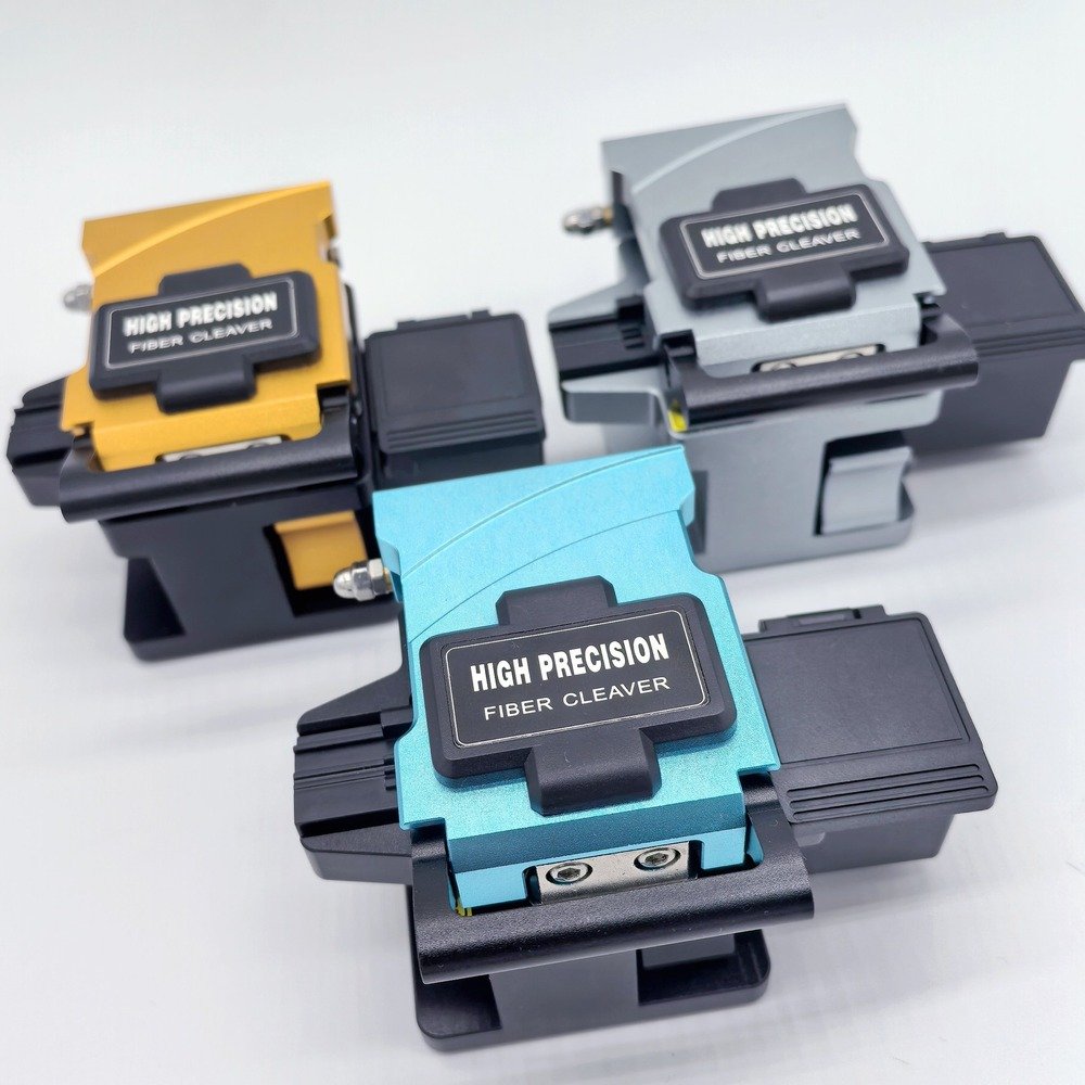 K-21 high precision fiber cleaver in gold, silver and blue