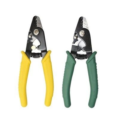 Tri-Hole Fiber Optic Stripper K-870 with yellow and green handles