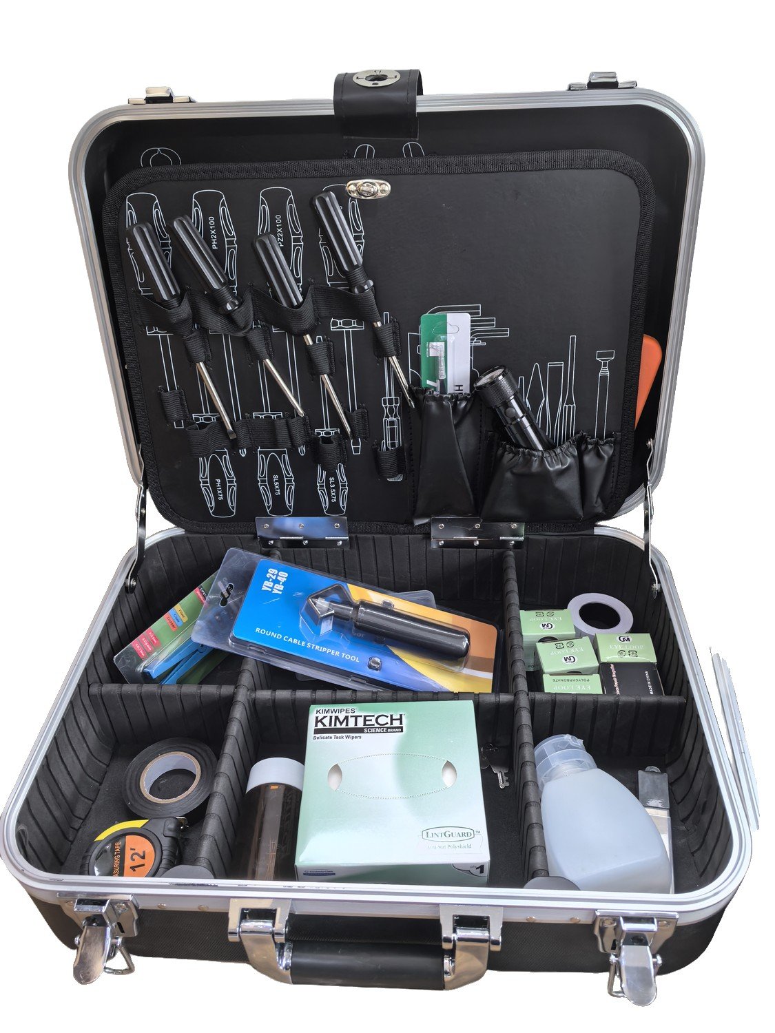 K-KIT05 Pro D fiber optic tool kit in aluminum case